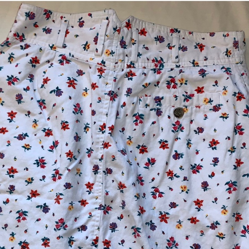vintage floral denim skirt